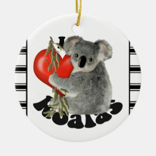 I Liebe-Koala Keramik Ornament