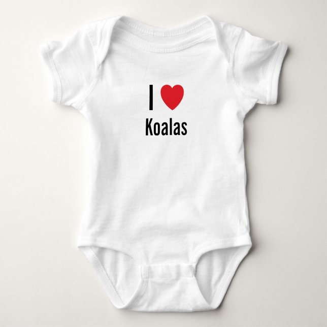 I Liebe Koalas Baby Jumper Strampler (Vorderseite)