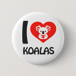 I Liebe Koalas Button