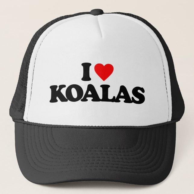 I LIEBE KOALAS TRUCKERKAPPE (Vorderseite)