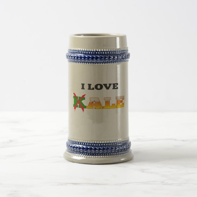 I Liebe-Kohl, lustige, Nerdy Bierglas (Mittel)