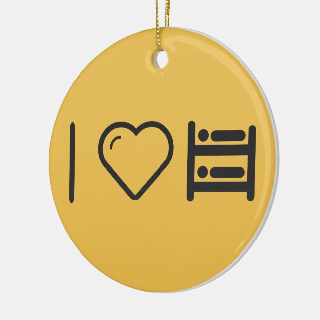 I Liebe-Kojen-Betten Keramikornament (Links)