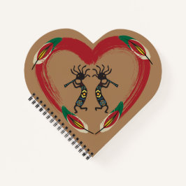 I Liebe Kokopelli Heart Notebook Notizbuch