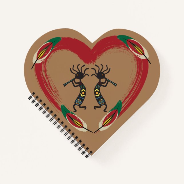 I Liebe Kokopelli Heart Notebook Notizbuch (Vorderseite)