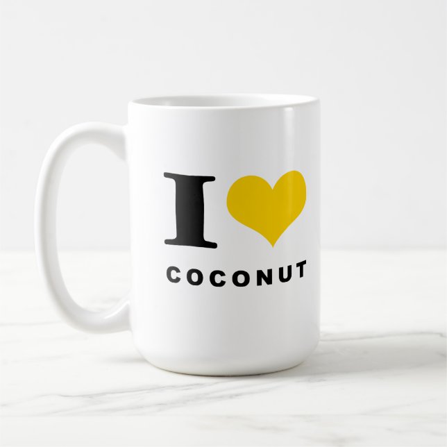 I Liebe Kokosnuss Kaffeetasse (Links)