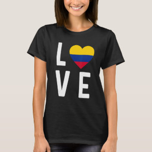 I Liebe Kolumbien Flag Karte Kolumbianischen Pride T-Shirt