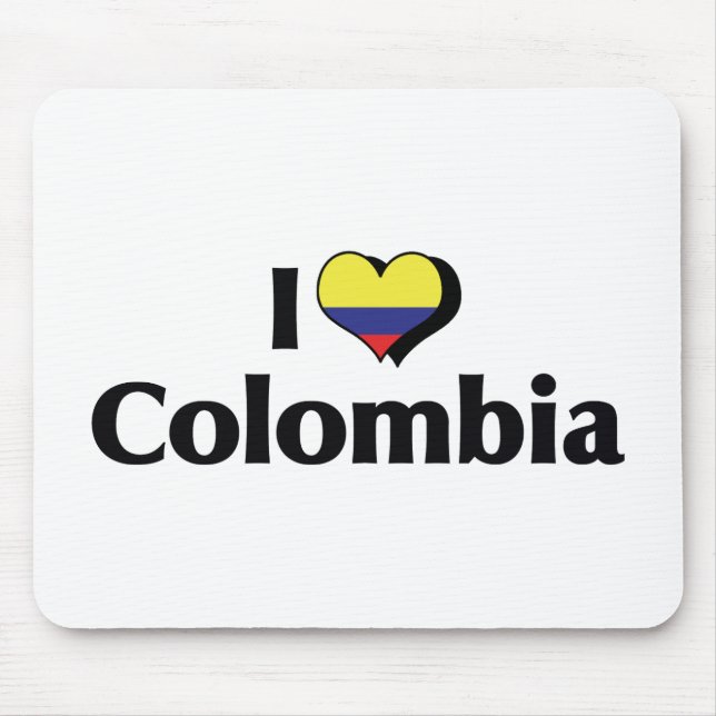 I Liebe Kolumbien-Flagge Mousepad (Vorne)
