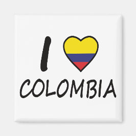 I Liebe Kolumbien kolumbianische Flagge Magnet