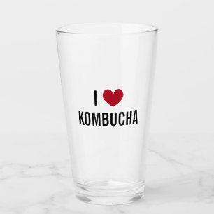 I Liebe Kombucha (fermentierter Tee) Brauereiglas Glas