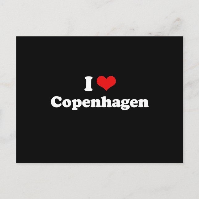 I LIEBE KOPENHAGEN POSTKARTE (Vorderseite)