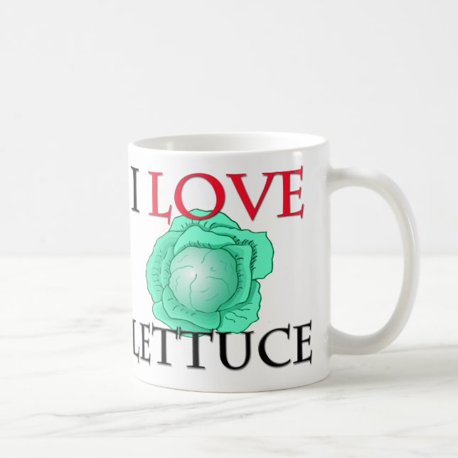 I Liebe-Kopfsalat Kaffeetasse (Rechts)