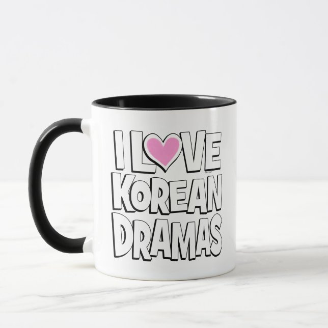 I Liebe Koreanische Dramen Tasse (Links)