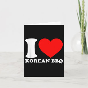 I Liebe koreanische Grillen Karte