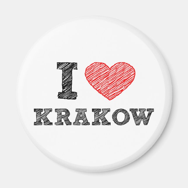 I Liebe Kraków Magnet (Vorne)