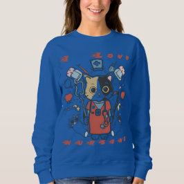 I Liebe Krankenpflege - Katzenpflege Sweatshirt