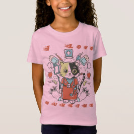 I Liebe Krankenpflege - Katzenpflege T-Shirt