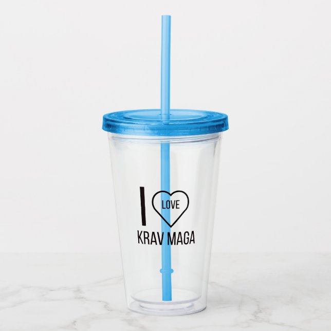 I LIEBE KRAV MAGA ACRYLTRINKBECHER (Vorderseite)