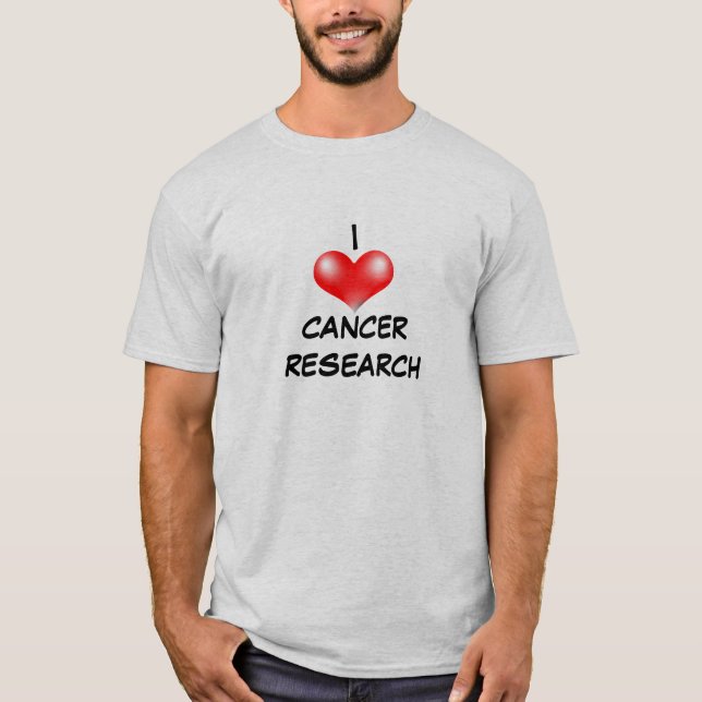 I Liebe-Krebsforschungs-Shirt T-Shirt (Vorderseite)