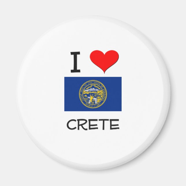 I Liebe Kreta Nebraska Magnet (Vorne)