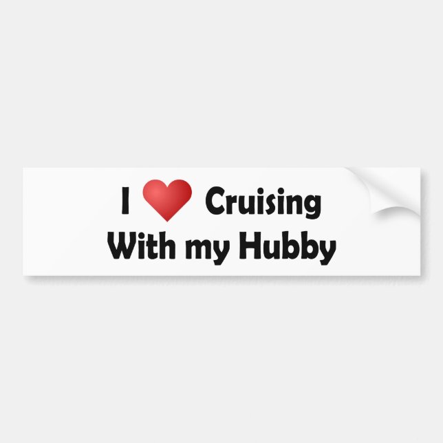 I Liebe-Kreuzen… Hubby Autoaufkleber (Vorne)