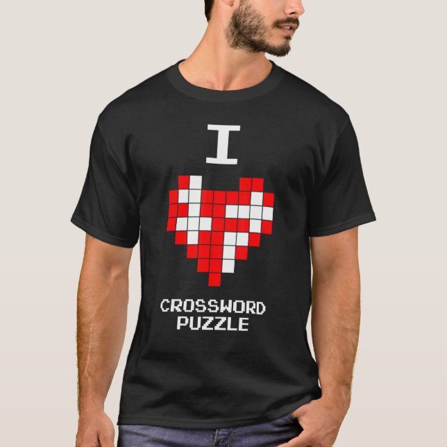 I Liebe Kreuzworträtsel T-Shirt (Vorderseite)