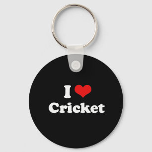 I Liebe-Kricket-T-Shirt Schlüsselanhänger