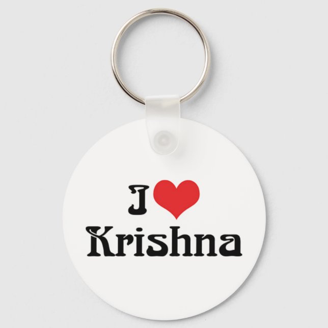 I Liebe Krishna Schlüsselanhänger (Vorderseite)