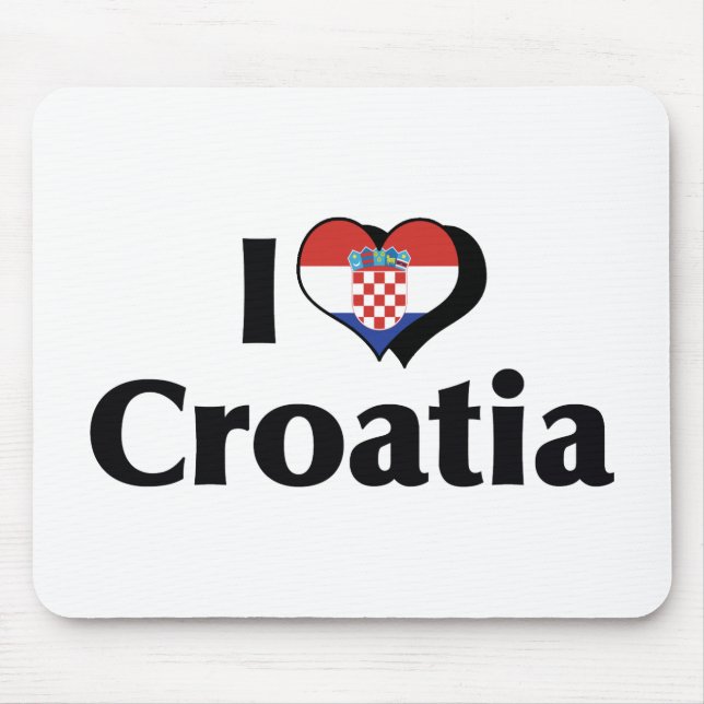 I Liebe Kroatien Flagge Mousepad (Vorne)