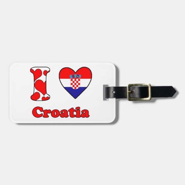 I Liebe Kroatien Gepäckanhänger (Vorderseite horizontal)