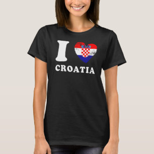 I Liebe Kroatien Herzenflagge Kroatien T-Shirt