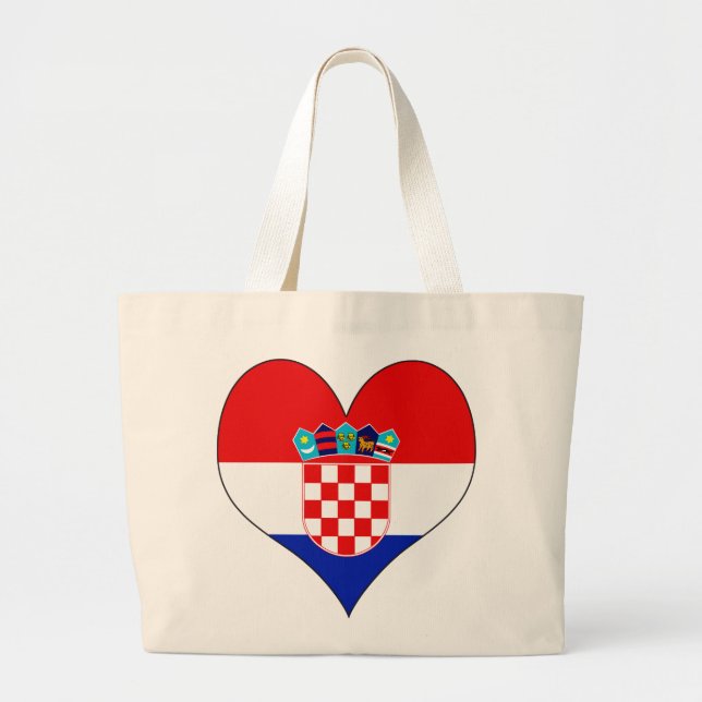 I Liebe Kroatien Jumbo Stoffbeutel (Vorne)