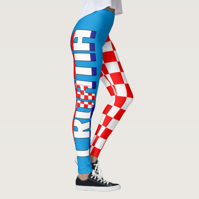 I Liebe Kroatien Kennzeichnung Kontrolliertes Must Leggings (Rechts)