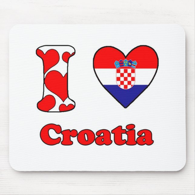 I Liebe Kroatien Mousepad (Vorne)