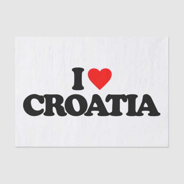 I LIEBE KROATIEN SEIDENPAPIER (Vorderseite)