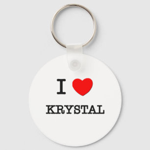 I Liebe Krystal Schlüsselanhänger