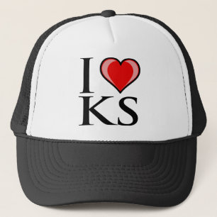I Liebe KS - Kansas Truckerkappe