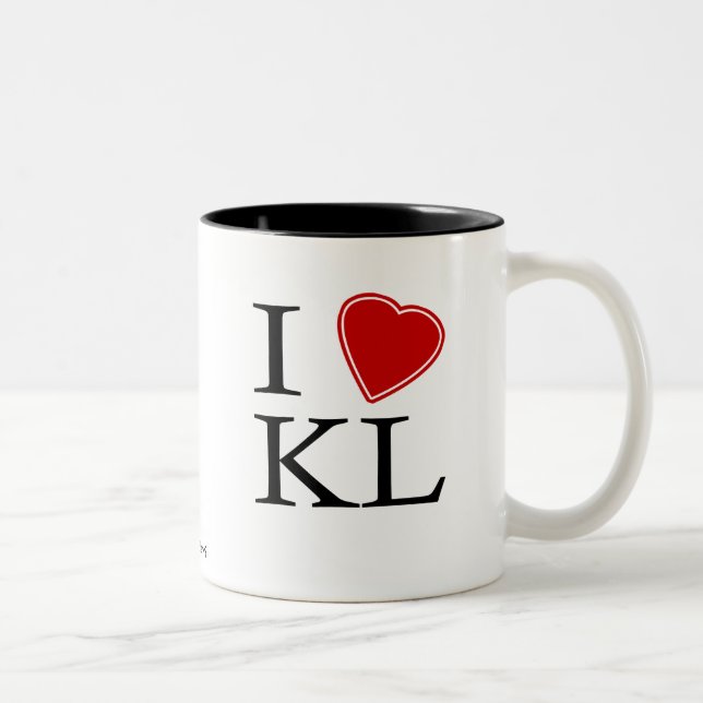 I Liebe Kuala Lumpur Zweifarbige Tasse (Rechts)