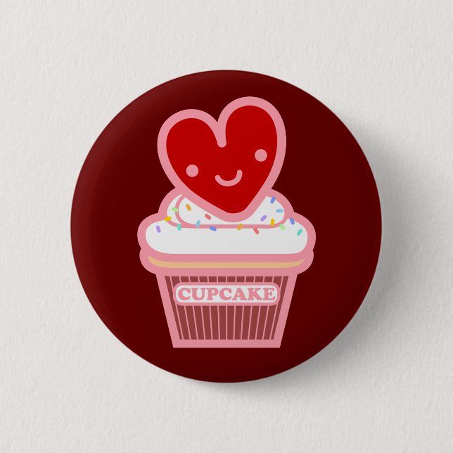 I Liebe-Kuchen-Knopf Button (Vorderseite)