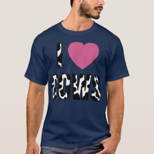 I Liebe Kühe Zuchtbetrieb Tierzucht Bauer T-Shi T-Shirt