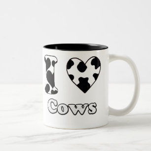 I Liebe Kühe Zweifarbige Tasse