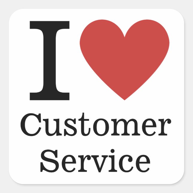 I ❤️ Liebe Kundenservice STICKER (Vorderseite)
