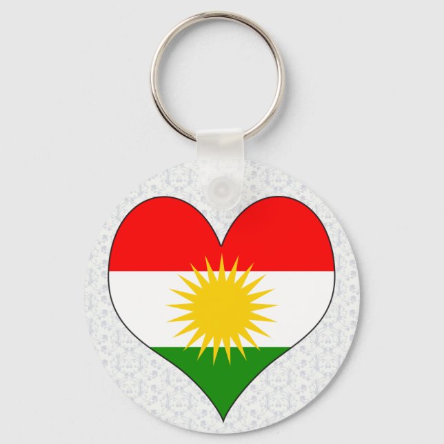 I Liebe Kurdistan Schlüsselanhänger (Vorderseite)