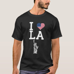 I Liebe LA Coole Freiheitsstatue Los Angeles USA T-Shirt