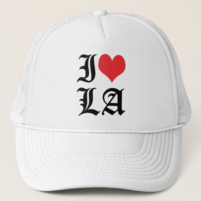 I Liebe LA/I Herz LA/Los- Angeleshut Truckerkappe (Vorderseite)