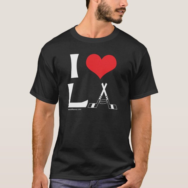 I Liebe LA (Schwarzes) T-Shirt (Vorderseite)