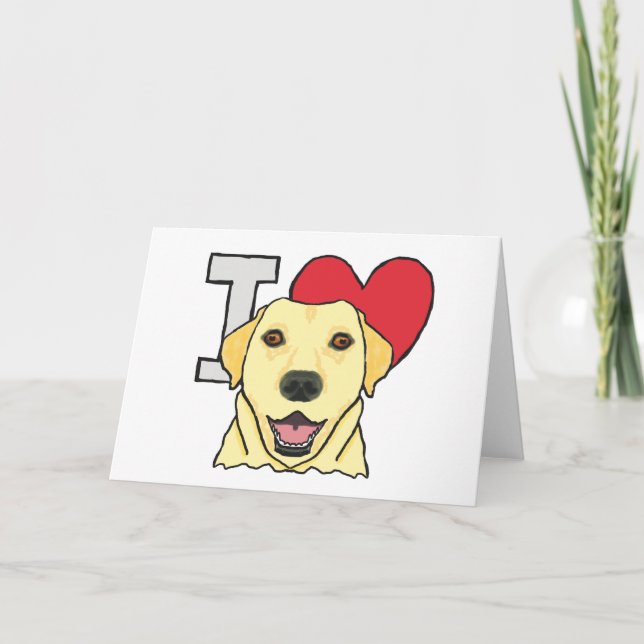 I Liebe Labradors Karte (Vorderseite)