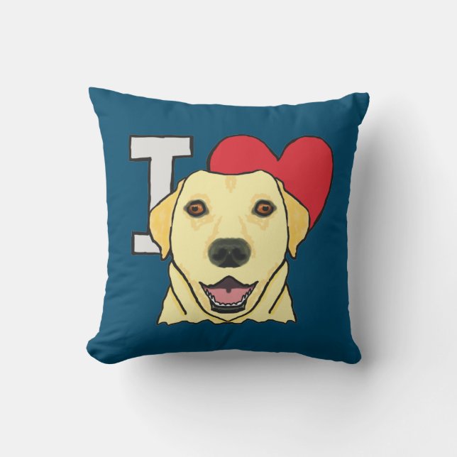 I Liebe Labradors Kissen (Vorderseite)