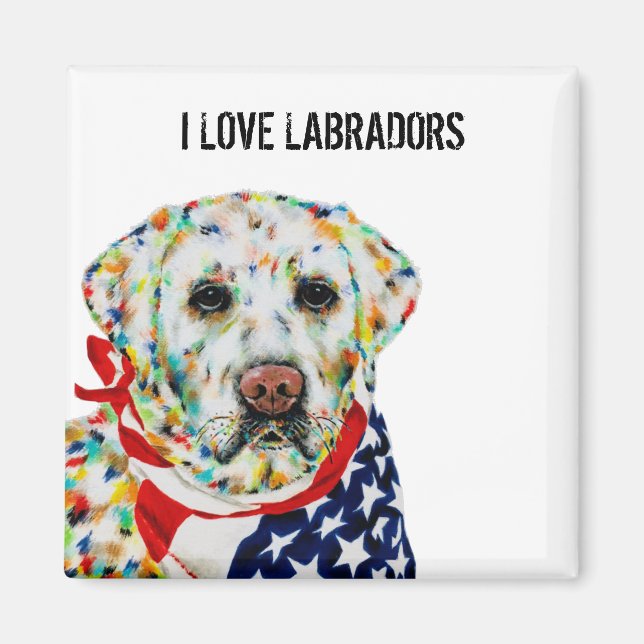 I Liebe Labradors Magnet (Vorne)