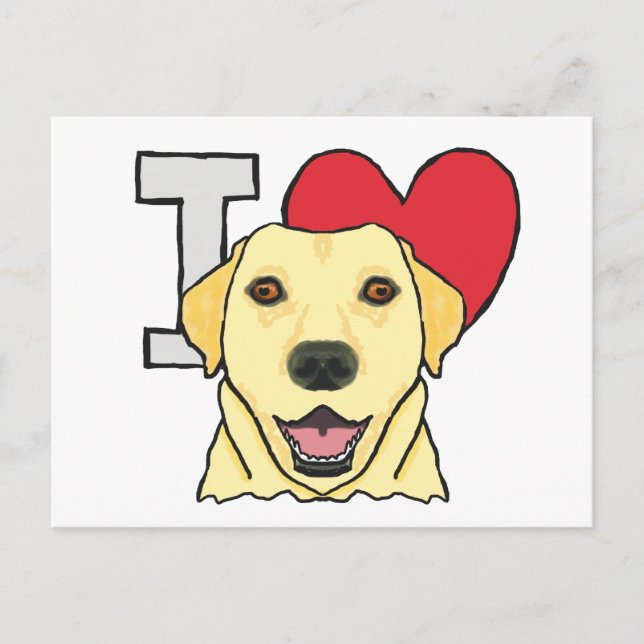 I Liebe Labradors Postkarte (Vorderseite)