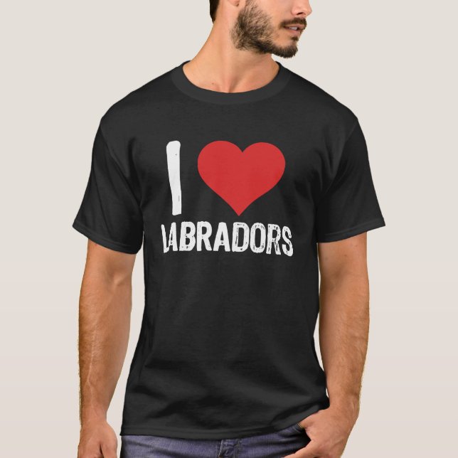 I Liebe Labradors T-Shirt (Vorderseite)
